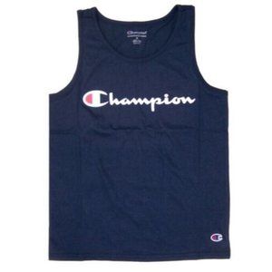Champion Boys Scripted Logo Athletic Tank Top T-Shirt Navy Size X-Large New
